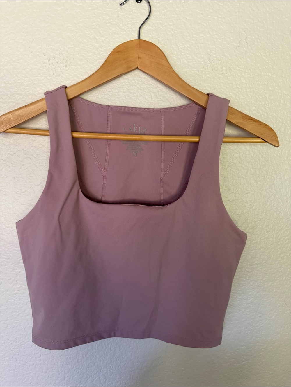 Cakes body Mauve Square-Neck Crop Tank medium